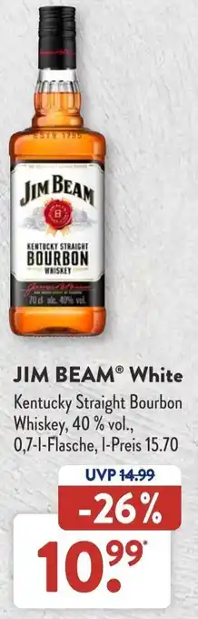 Aldi Süd Jim Beam White Kentucky Straight Bourbon Whiskey 0,7 L Flasche Angebot