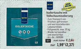 METRO Isoliertasche Mit Vollschaumisolierung Angebot