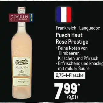 METRO Frankreich-languedoc Puech Haut Rosé Prestige Angebot