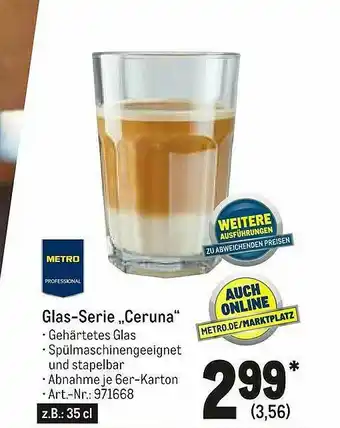 METRO Glas-serie „ceruna” Angebot