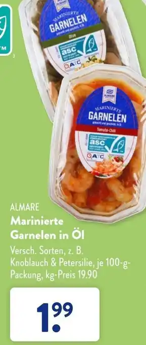 Aldi Süd Almare Marinierte Garnelen in Öl 100 g Packung Angebot