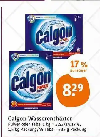 tegut Calgon Wasserenthärter Angebot