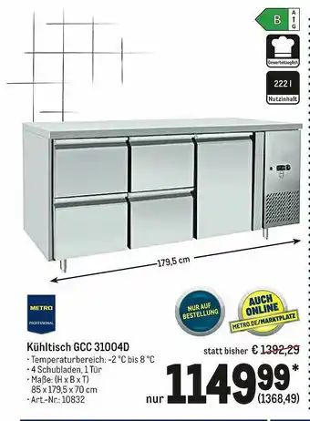 METRO Kühltisch Gcc 31004d Angebot