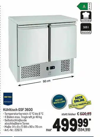 METRO Kühltisch GSF 3600 Angebot