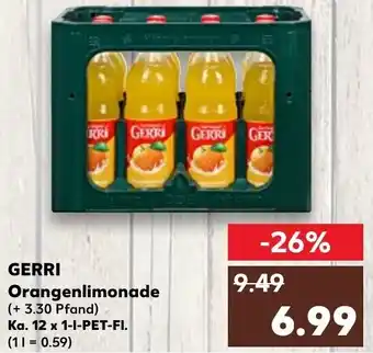 Kaufland Gerri Orangenlimonade Ka. 12x1 L-PET-Fl. Angebot