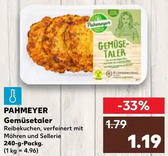 Kaufland Pahmeyer Gemüsetaler 240 g Packg. Angebot