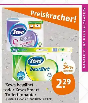 tegut Zewa Bewährt Oder Smart Toilettenpapier Angebot