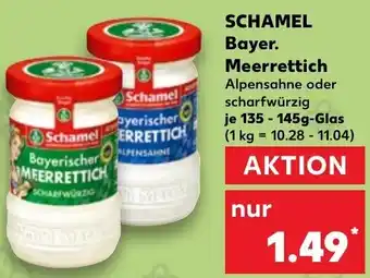 Kaufland Schamel Bayer. Meerrettich 135-145 g Glas Angebot