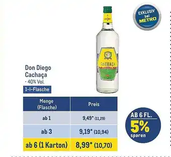 METRO Don diego cachaça Angebot