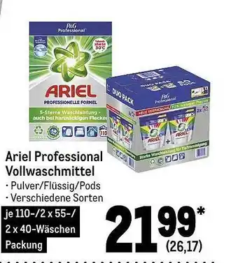 METRO Ariel professional vollwaschmittel Angebot