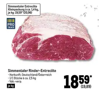 METRO Pro trace simmentaler rinder-entrecôte Angebot