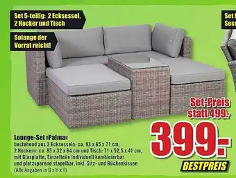 B1 Discount Baumarkt Lounge-set palma Angebot