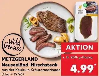 Kaufland Metzgerland Neuseeländ. Hirschsteak 250 g Packg. Angebot