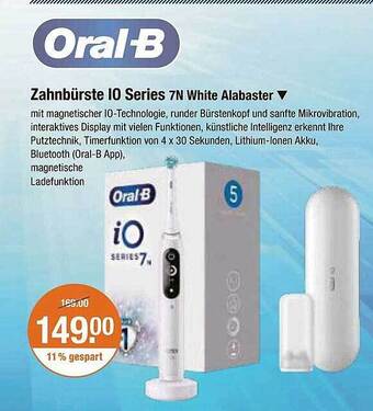 V Markt Oral-b zahnbürste i0 series 7n white alabaster Angebot