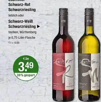 V Markt Schwarz-rot schwarzriesling oder schwarz-weiß Angebot