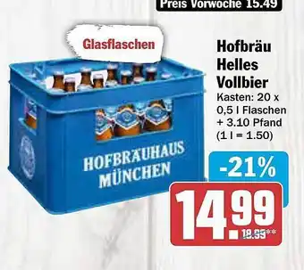 AEZ Hofbräu helles vollbier Angebot