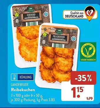 Aldi Süd Landfreude reibekuchen Angebot