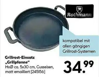 Hellweg Grillrost-einsatz grillpfanne rothmann Angebot