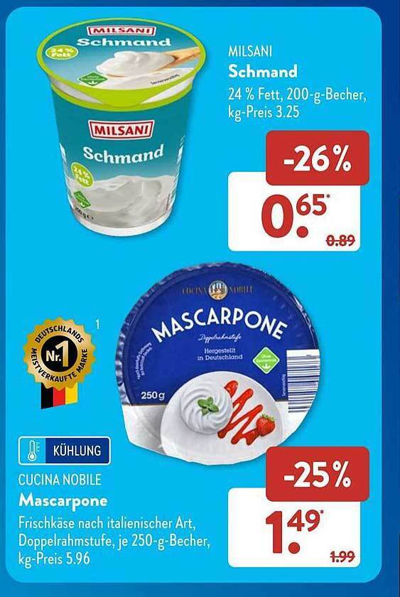 Cucina nobile mascarpone Angebot bei Aldi Süd