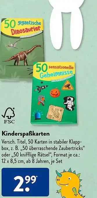 Aldi Süd Kinderspaßkarten Angebot