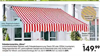 Hellweg Gelenkarmmarkise nizza Angebot