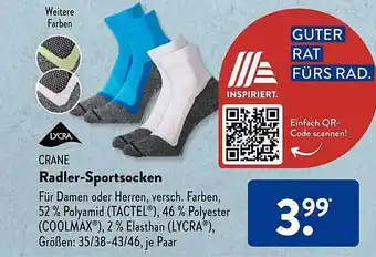 Aldi Süd Crane radler-sportsocken Angebot