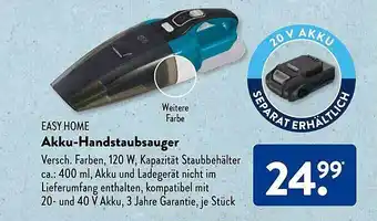 Aldi Süd Easy home akku-handstaubsauger Angebot
