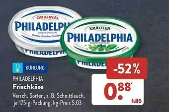 Aldi Süd Philadelphia frischkäse Angebot