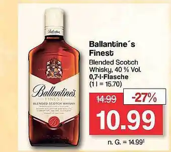 Famila Nord West Ballantine's finest blended scotch whisky Angebot