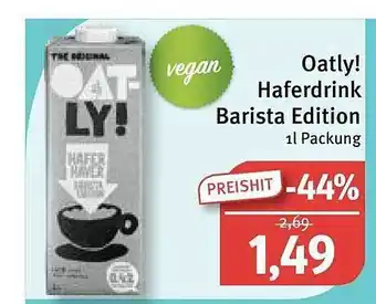 Feneberg Oatly! haferdrink barista edition Angebot