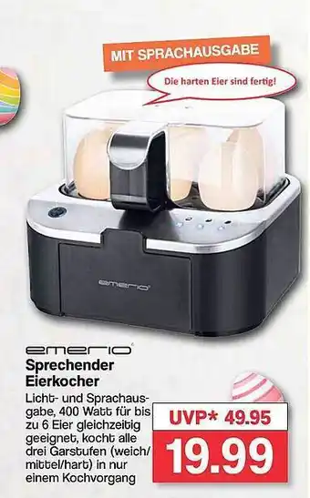 Famila Nord West Emerio sprechender eierkocher Angebot