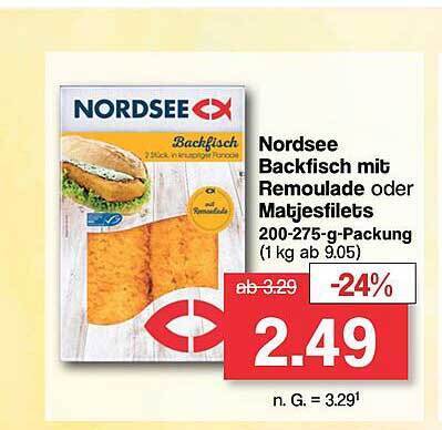 Nordsee backfisch mit remoulade oder matjesfilets Angebot bei Famila Nord West