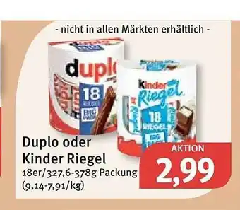 Feneberg Duplo oder kinder riegel Angebot