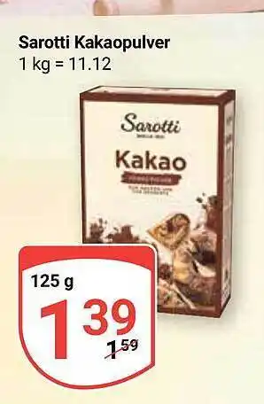 Globus Sarotti kakaopulver Angebot