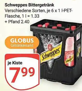 Globus Schweppes bittergetränk Angebot