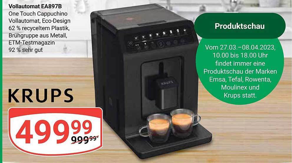 Krups vollautomat ea897b Angebot bei Globus