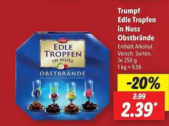 Lidl Trumpf edle tropfen in nuss obstbrände Angebot