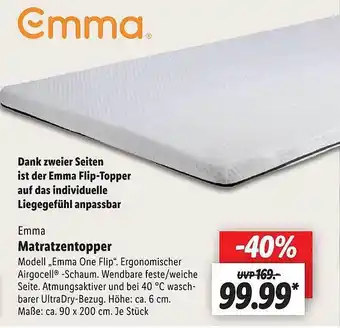 Lidl Emma matratzentopper Angebot