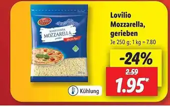 Lidl Lovilio mozzarella, gerieben Angebot