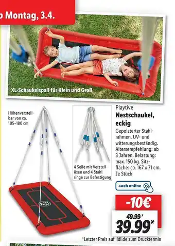 Lidl Playtive nestschaukel eckig Angebot