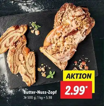 Lidl Butter-nuss-zopf Angebot