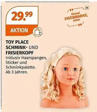 Müller Toy place schmink- und frisierkopf Angebot