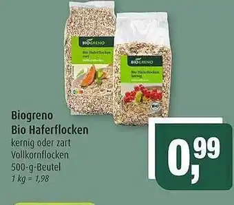Markant Biogreno bio haferflocken Angebot
