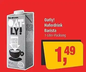 Markant Oatly! haferdrink barista Angebot
