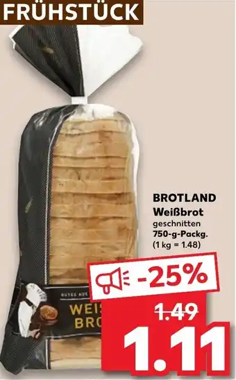 Kaufland Brotland Weißbrot 750 g Packg. Angebot