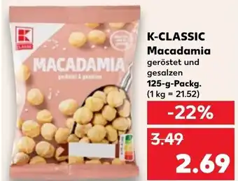 Kaufland K-Classic Macadamia 125 g Packg. Angebot