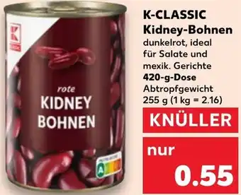 Kaufland K-Classic Kidney Bohnen 420 g Dose Angebot