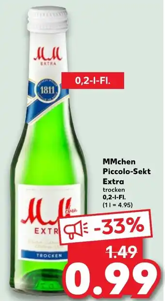 Kaufland MMchen Piccolo Sekt Extra 0,2 L-Fl. Angebot