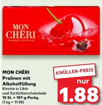 Kaufland Mon Chéri Pralinen mit Alkoholfüllung 157 g Packg. Angebot