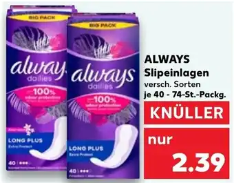 Kaufland always Slipeinlagen 40-74 St. Packg. Angebot